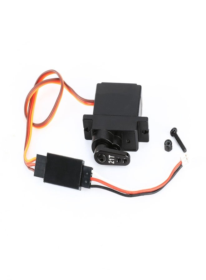 RCAWD 1KG Metal Tooth Servo with 21T Servo Arm for CR18P Rock Van CR18P Trail Hunter CR18P Rock Van EVO CR18P EVO Harvest CR18P EVO Trail Hunter Parts Black - Image 1